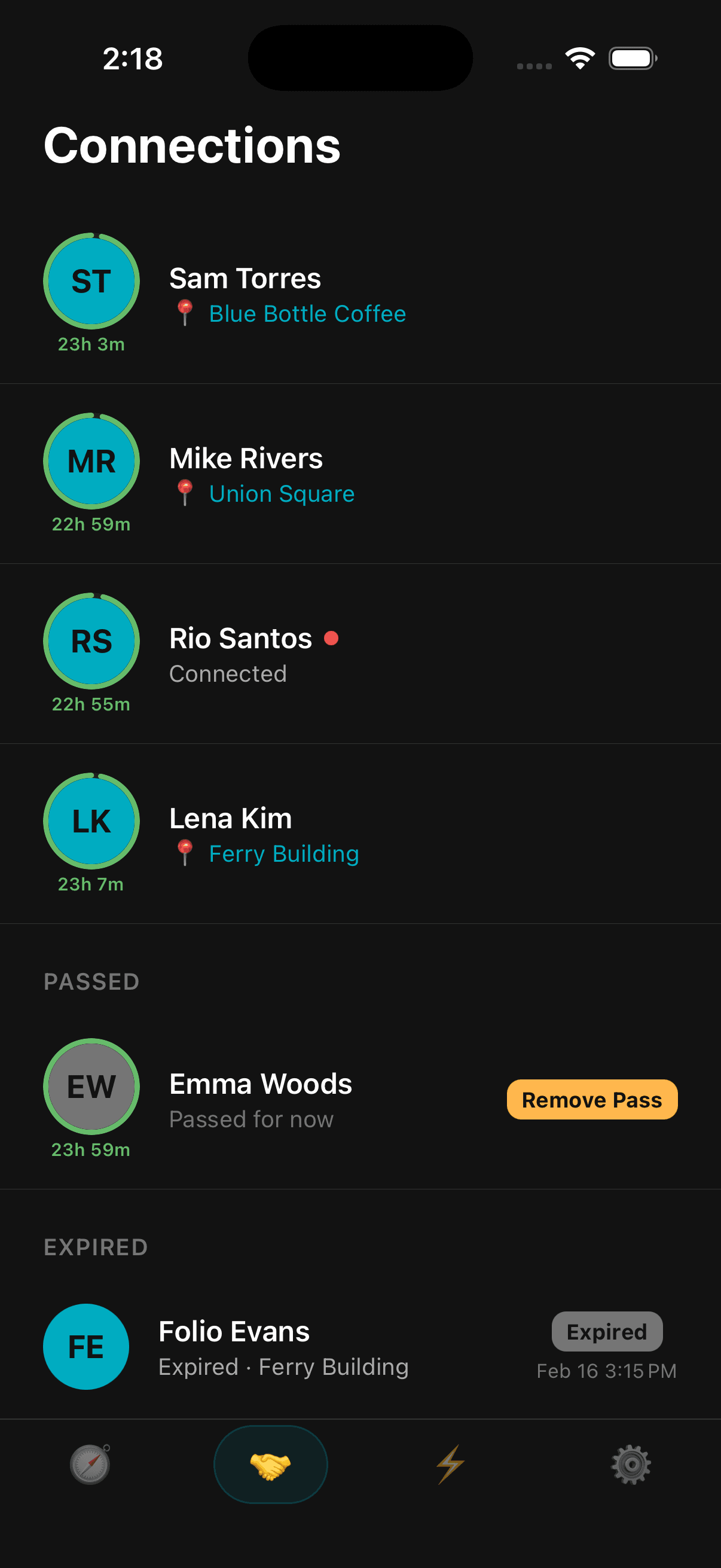 Your connections with timer rings